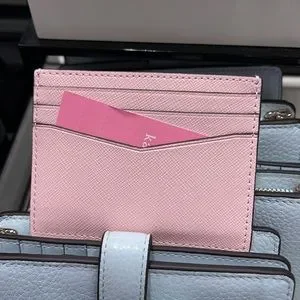 Kate Spade Staci Small Slim Card Holder Conch Pink NWT